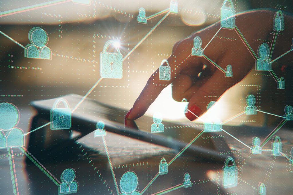hackybara cybersecurity -close-up-of-hand-pointing-at-tablet-cybersecurity-1500