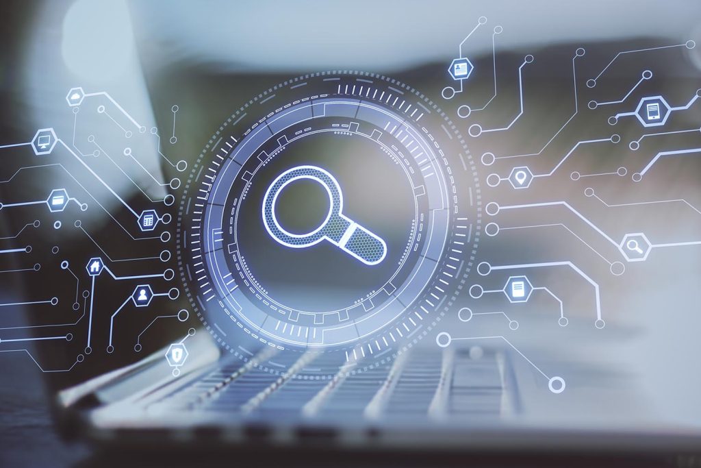 Hackybara cybersecurity [search projects] laptop-with-abstract-glowing-digital-business-1500